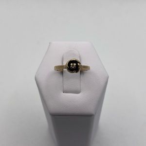 10k yellow gold diamond rose ring